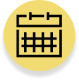 Ícono de calendario amarillo